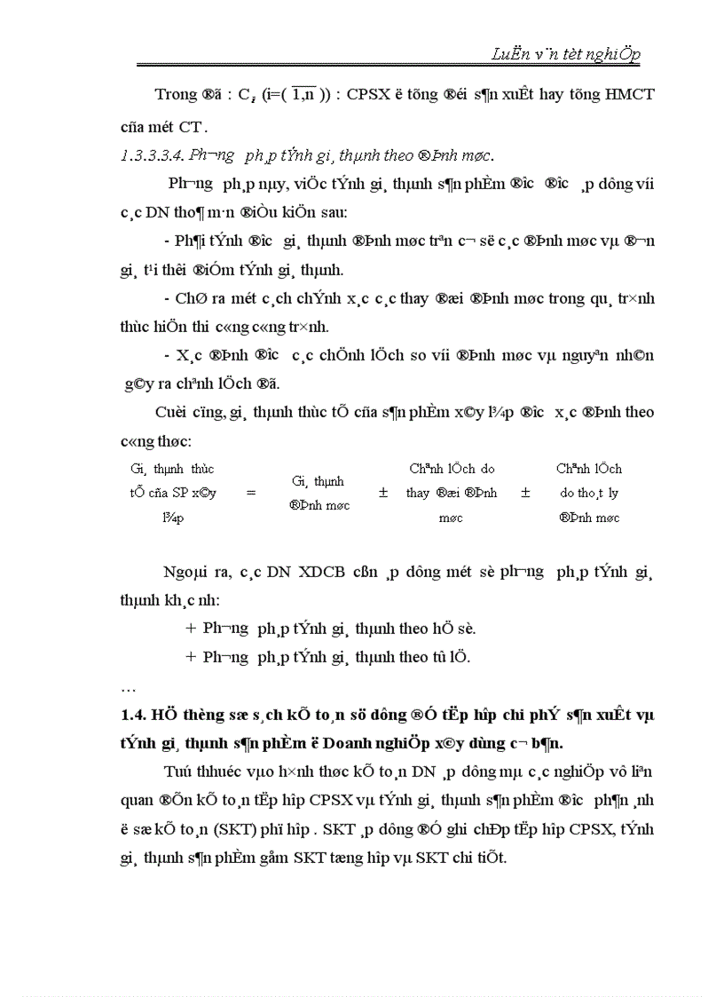 image for page Hoàn thiện công tác kế toán tập hợp chi phí sản xuất và tính giá thành sản phẩm tại Công ty Sông Đà 1