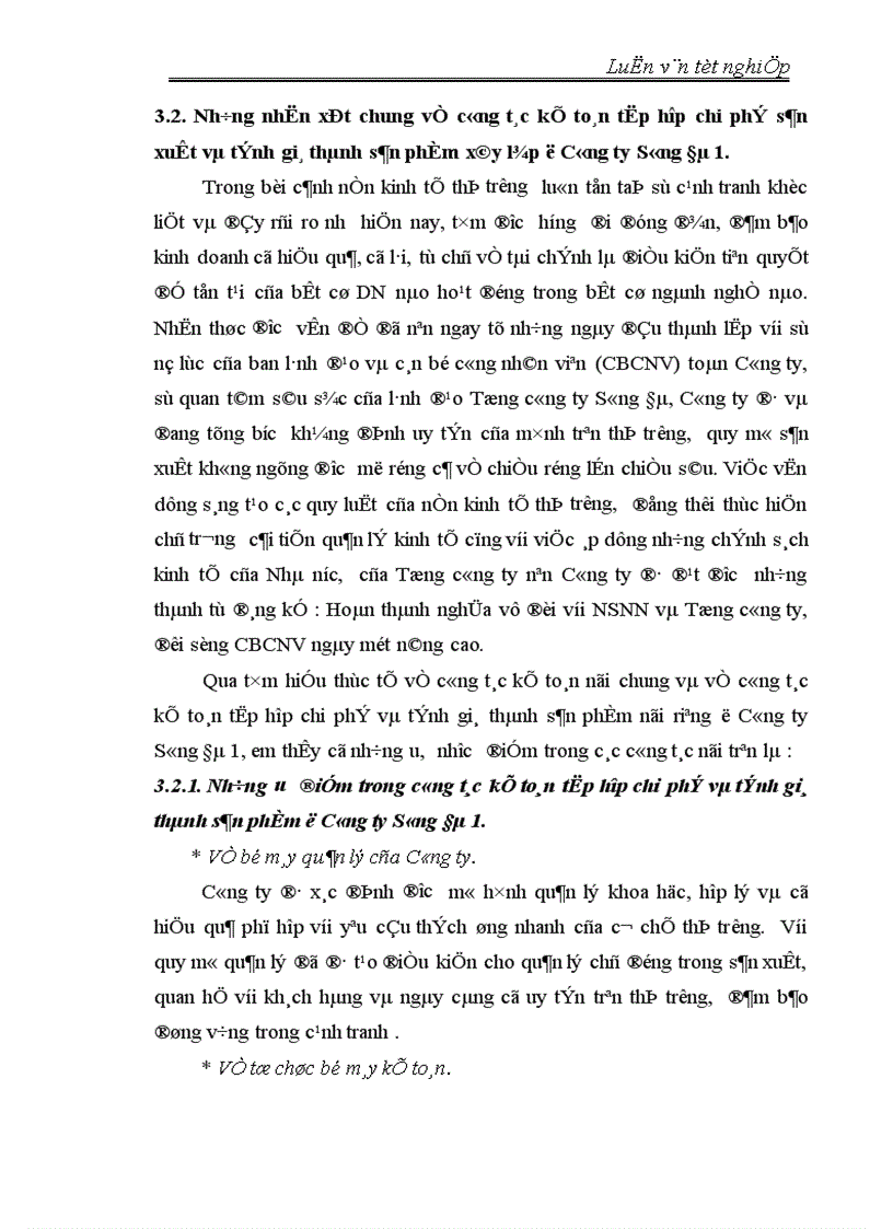 image for page Hoàn thiện công tác kế toán tập hợp chi phí sản xuất và tính giá thành sản phẩm tại Công ty Sông Đà 1
