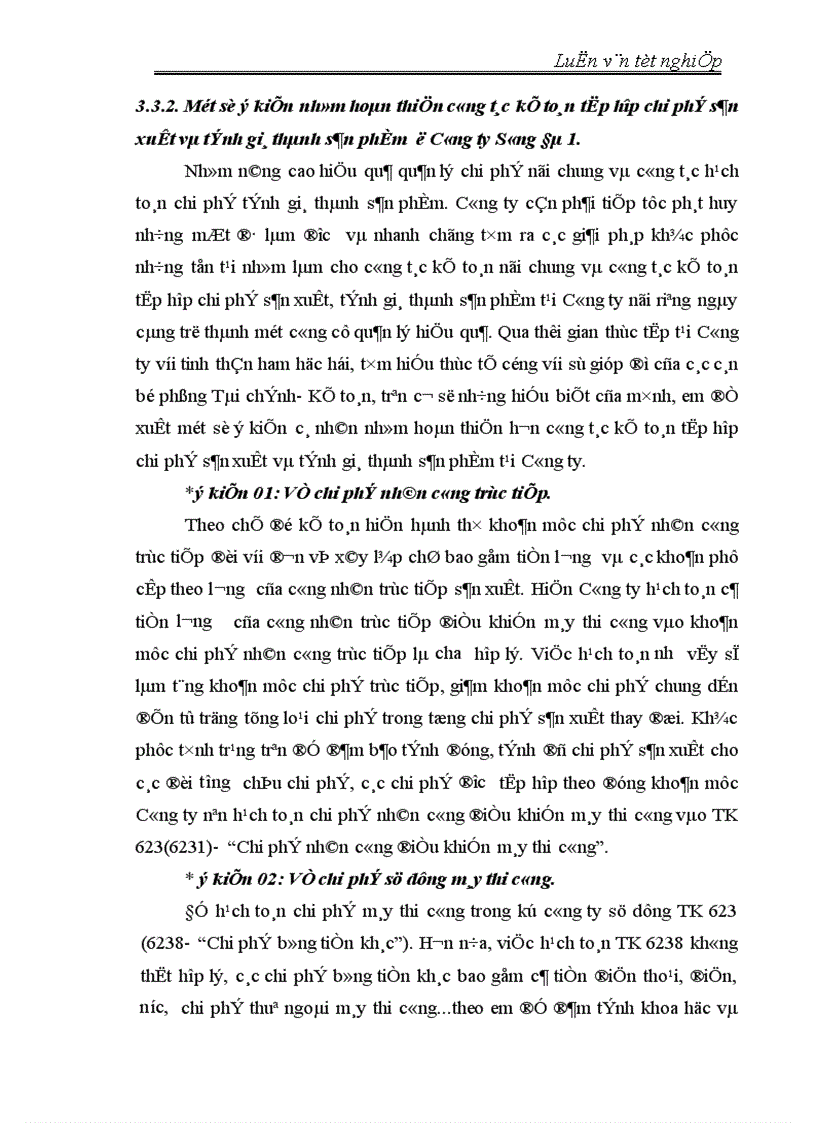 image for page Hoàn thiện công tác kế toán tập hợp chi phí sản xuất và tính giá thành sản phẩm tại Công ty Sông Đà 1