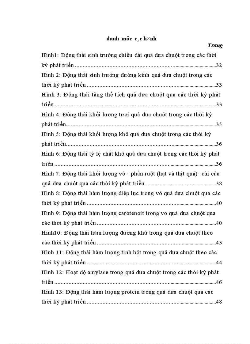 image for page Động thái một số chỉ tiêu sinh li hóa sinh theo tiến trình phát triển của quả dưa chuột Cucumis sativus L tại Sóc Sơn Hà Nội