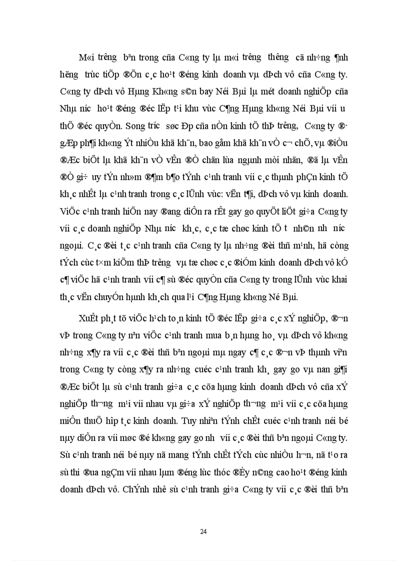 image for page Những kiến nghị nhằm hoàn thiện quá trình hoạt động công ty dịch vụ Hàng Không sân bay Nội Bài