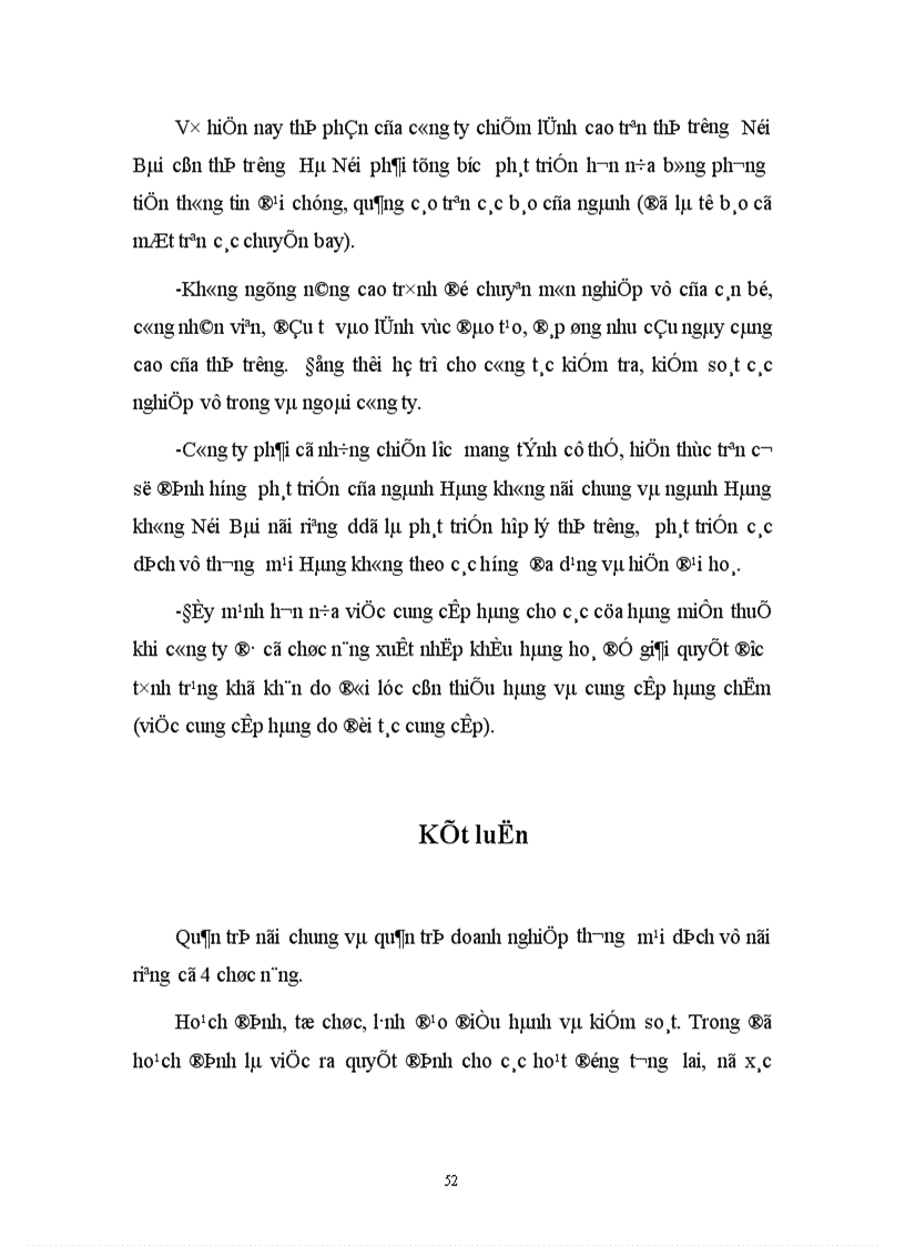 image for page Những kiến nghị nhằm hoàn thiện quá trình hoạt động công ty dịch vụ Hàng Không sân bay Nội Bài