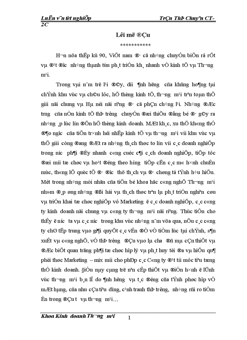 image for page Hoàn thiện phối thức Marketing mix tại Xí nghiệp Thương mại thuộc Công ty Dịch vụ Hàng không Sân bay Nội Bài 1