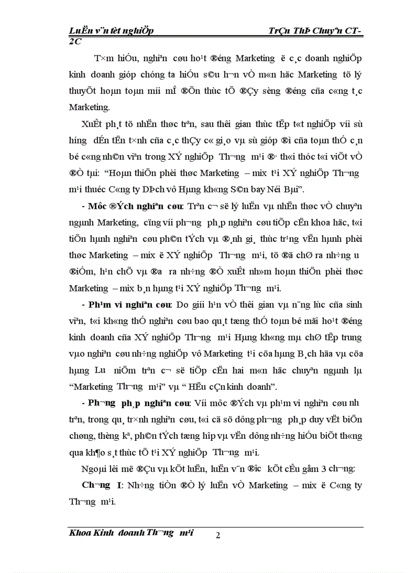 image for page Hoàn thiện phối thức Marketing mix tại Xí nghiệp Thương mại thuộc Công ty Dịch vụ Hàng không Sân bay Nội Bài 1