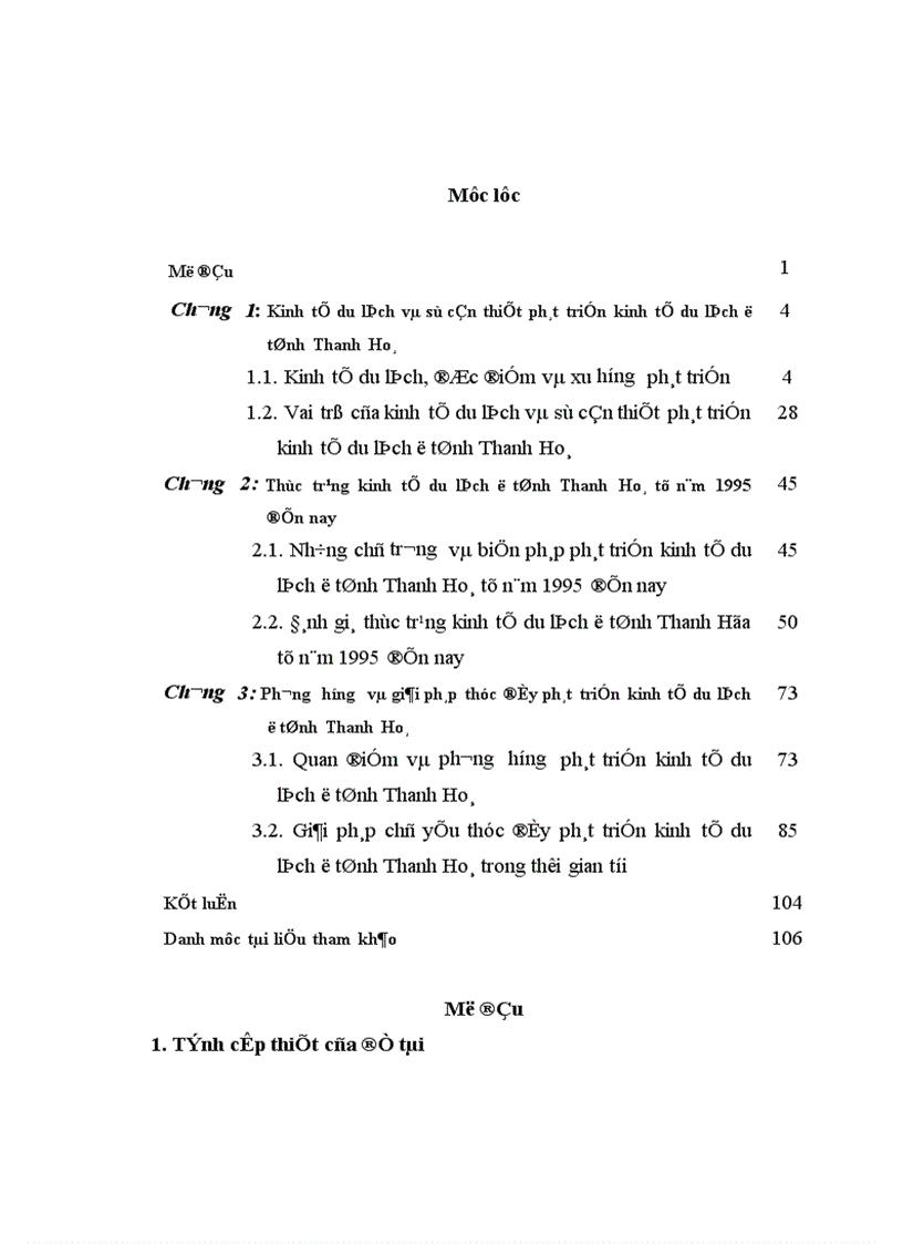 image for page Kinh tế du lịch ở tỉnh Thanh Hoá thực trạng và giải pháp phát triển 1