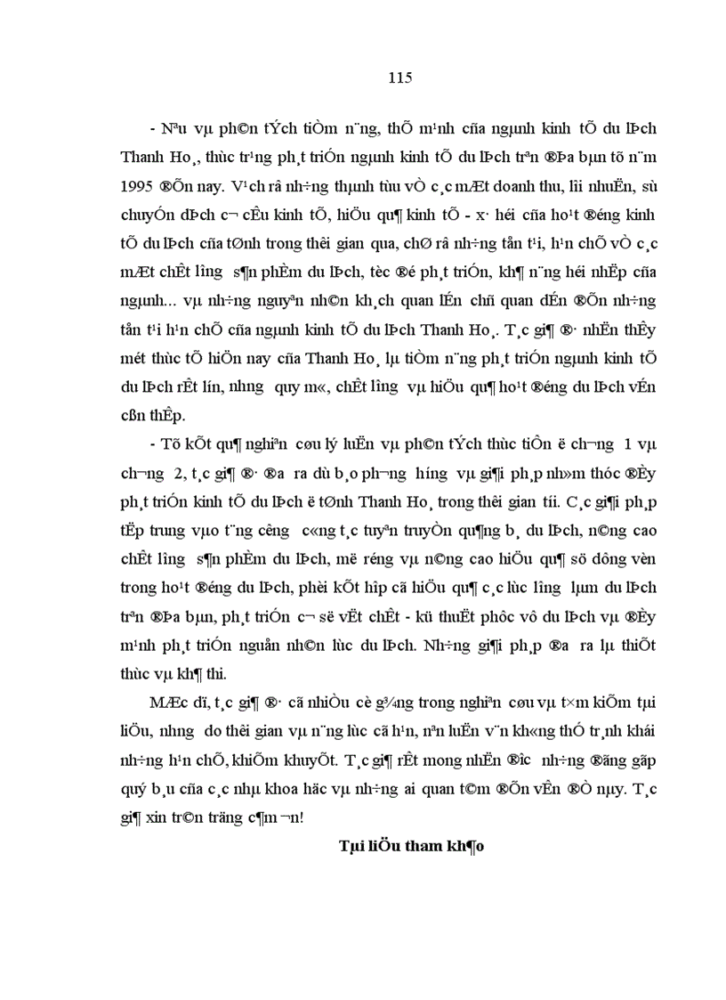 image for page Kinh tế du lịch ở tỉnh Thanh Hoá thực trạng và giải pháp phát triển 1