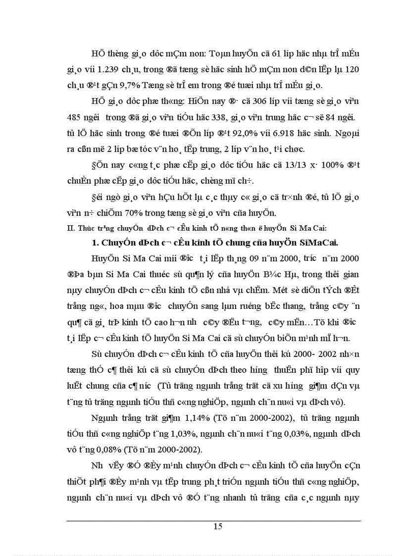 image for page Một số vấn đề chuyển dịch cơ cấu kinh tế nông thôn ở huyện Si Ma Cai 1