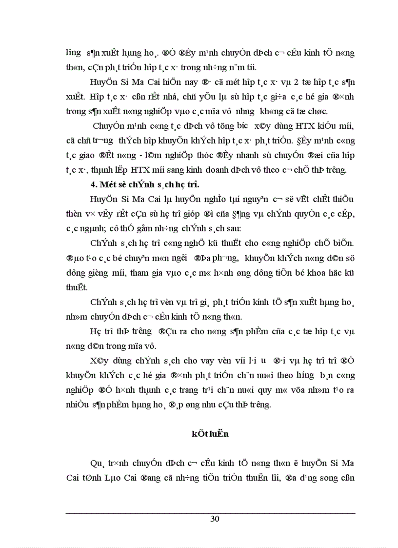 image for page Một số vấn đề chuyển dịch cơ cấu kinh tế nông thôn ở huyện Si Ma Cai 1