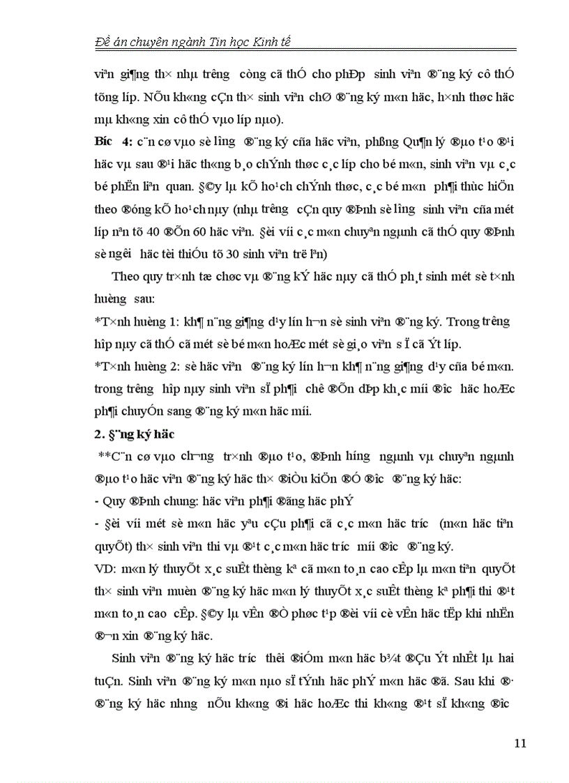 image for page Tin học hoá quy trình đăng kí học theo học chế tín chỉ