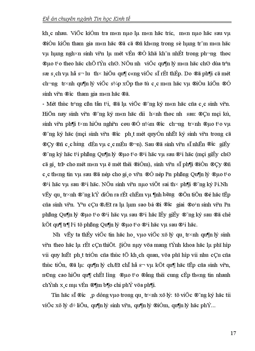 image for page Tin học hoá quy trình đăng kí học theo học chế tín chỉ