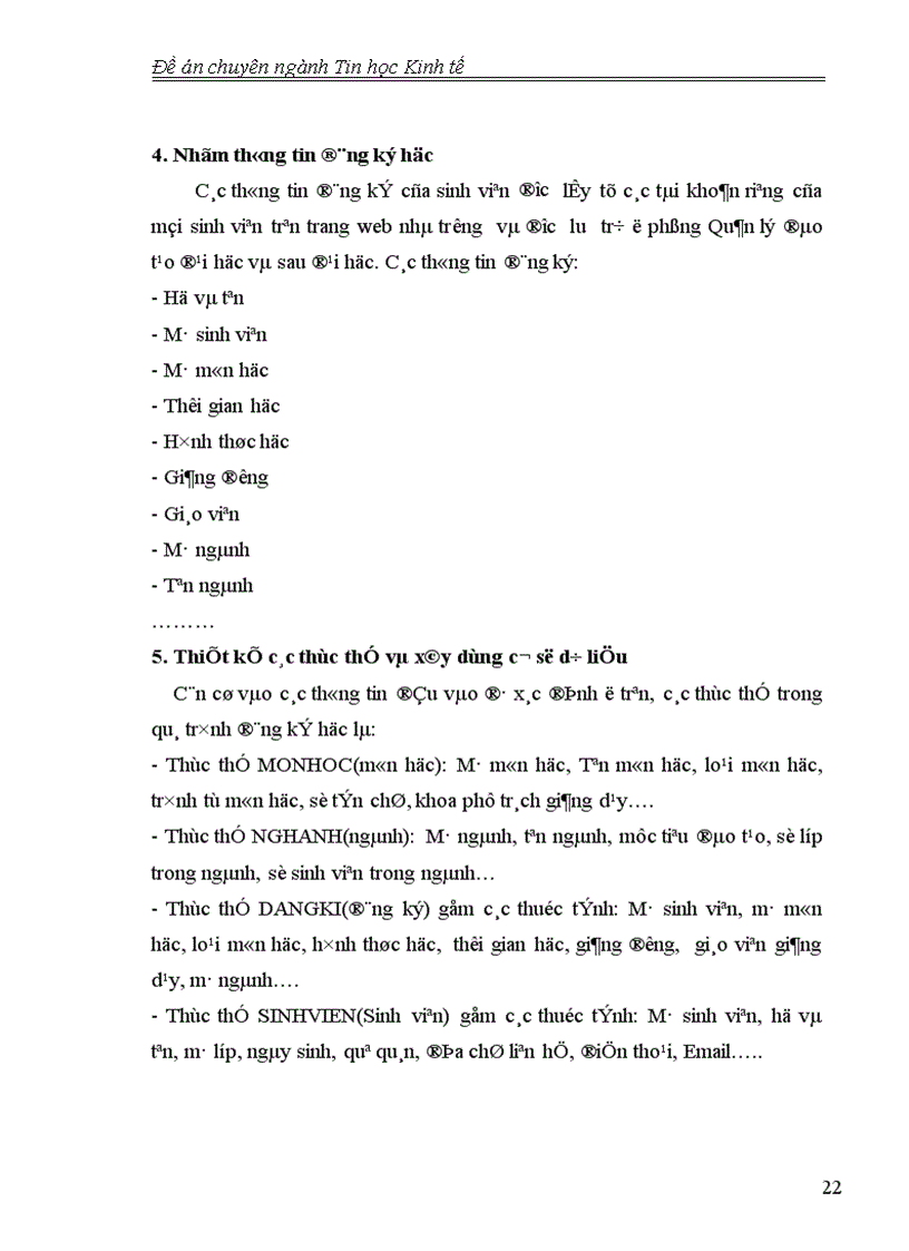 image for page Tin học hoá quy trình đăng kí học theo học chế tín chỉ