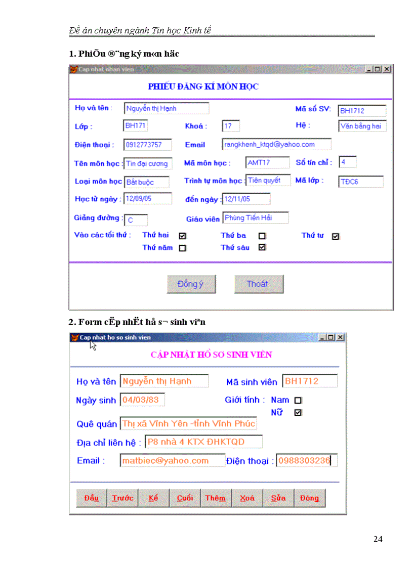 image for page Tin học hoá quy trình đăng kí học theo học chế tín chỉ
