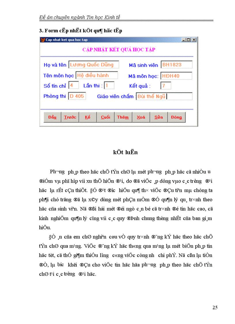 image for page Tin học hoá quy trình đăng kí học theo học chế tín chỉ