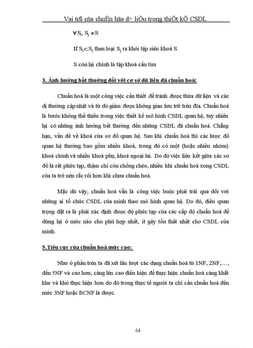 image for page Vai trò của chuẩn hóa dữ liệu trong thiết kế CSDL