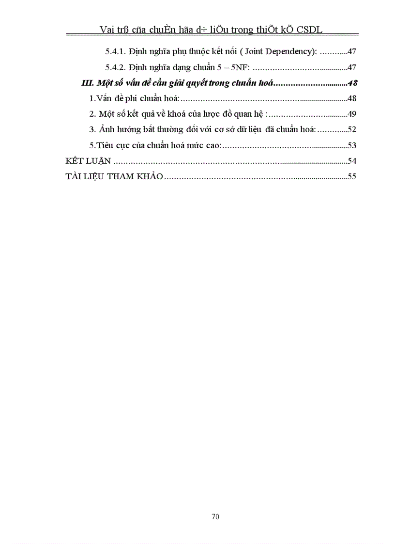 image for page Vai trò của chuẩn hóa dữ liệu trong thiết kế CSDL