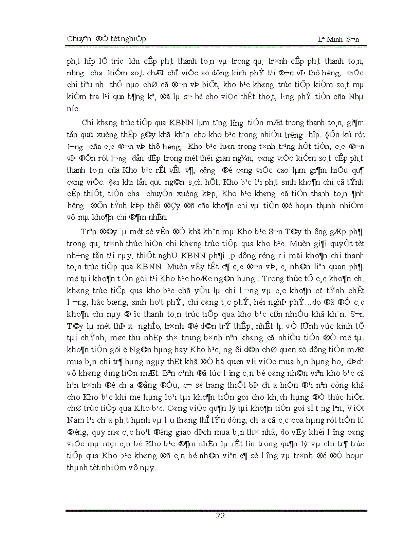 image for page Một số giải pháp hoàn thiện công tác kiểm soát cấp phát thanh toán các khoản chi thường xuyên qua Kho Bạc Nhà Nước Sơn Tây 1