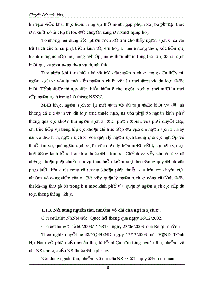 image for page Thực trạng và giải pháp về công tác quản lý NS Xã trên địa bàn tỉnh Hà Nam trong giai đoạn hiện nay