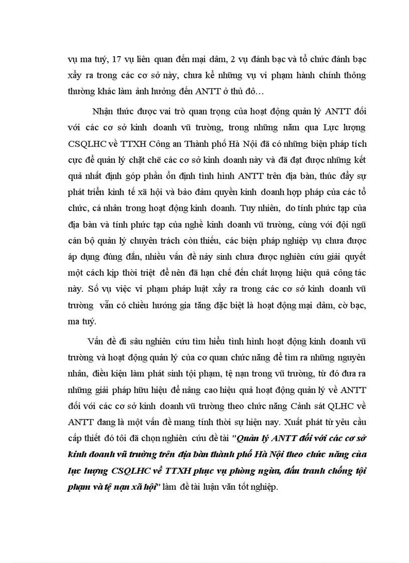 image for page Quản lý ANTT đối với các cơ sở kinh doanh vũ trường trên địa bàn thành phố Hà Nội theo chức năng của lực lượng CSQLHC về TTXH phục vụ phòng ngừa đấu tranh chống tội phạm và tệ nạn xã hội 1