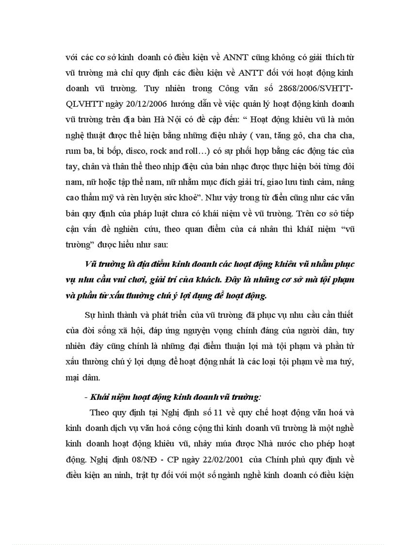 image for page Quản lý ANTT đối với các cơ sở kinh doanh vũ trường trên địa bàn thành phố Hà Nội theo chức năng của lực lượng CSQLHC về TTXH phục vụ phòng ngừa đấu tranh chống tội phạm và tệ nạn xã hội 1