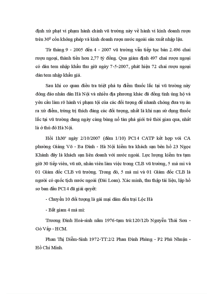 image for page Quản lý ANTT đối với các cơ sở kinh doanh vũ trường trên địa bàn thành phố Hà Nội theo chức năng của lực lượng CSQLHC về TTXH phục vụ phòng ngừa đấu tranh chống tội phạm và tệ nạn xã hội 1