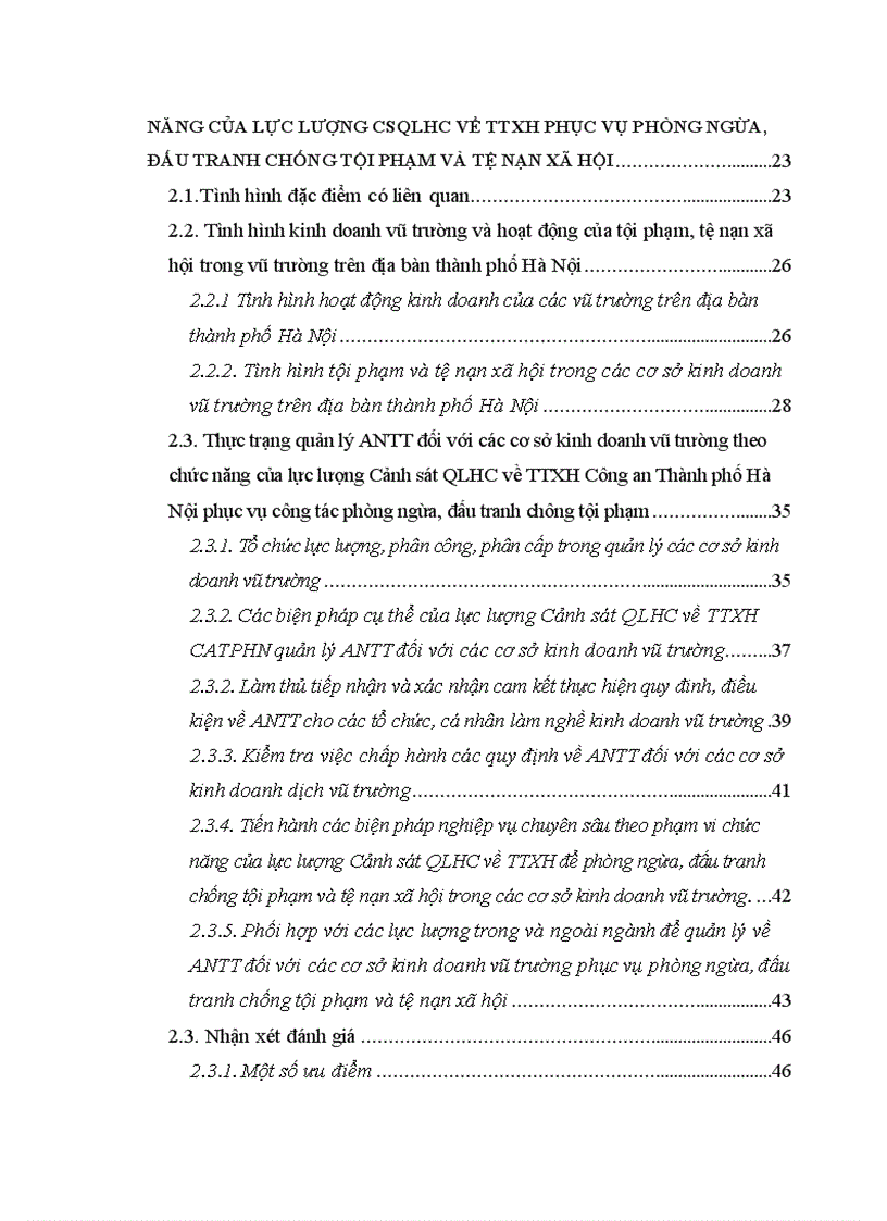 image for page Quản lý ANTT đối với các cơ sở kinh doanh vũ trường trên địa bàn thành phố Hà Nội theo chức năng của lực lượng CSQLHC về TTXH phục vụ phòng ngừa đấu tranh chống tội phạm và tệ nạn xã hội 1