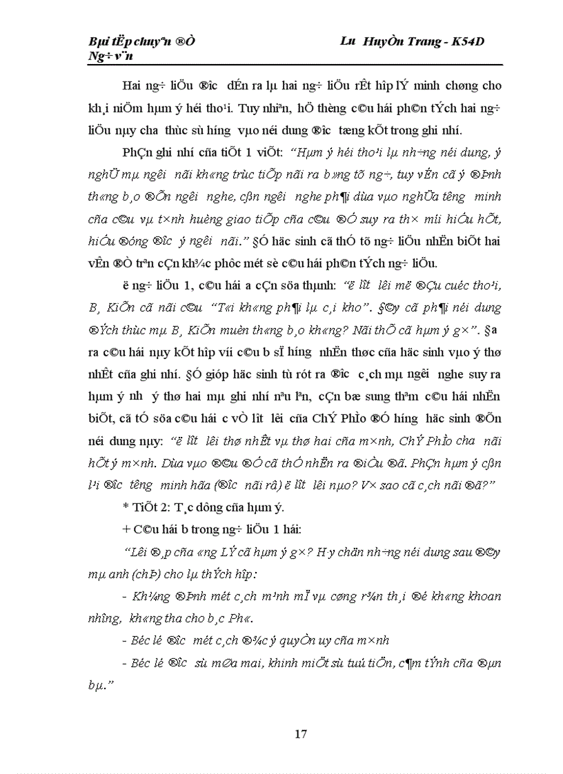 image for page Xây dựng câu hỏi trắc nghiệm và nâng cao cho bài Hoạt động giao tiếp bằng ngôn ngữ