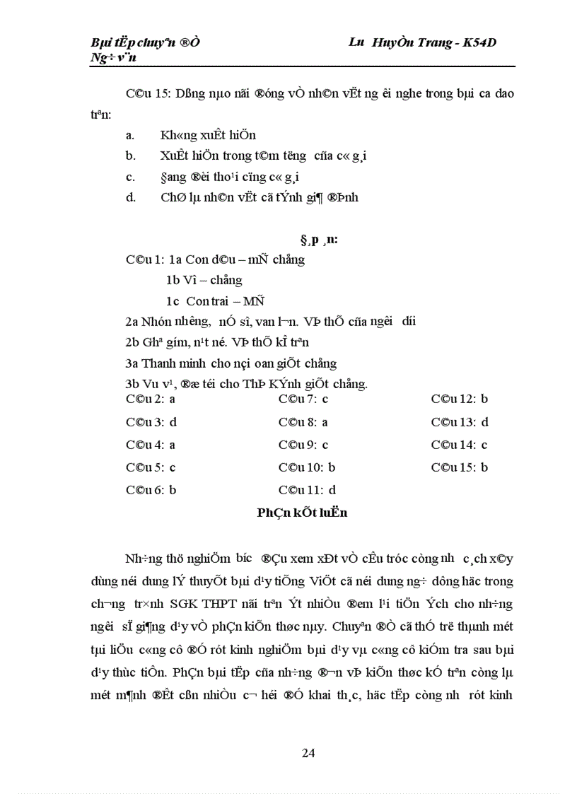 image for page Xây dựng câu hỏi trắc nghiệm và nâng cao cho bài Hoạt động giao tiếp bằng ngôn ngữ