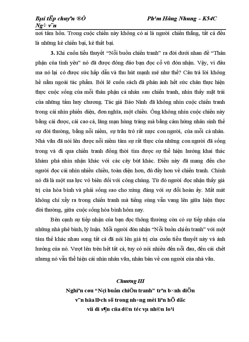 image for page Nghiên cứu tiểu thuyết Nỗi buồn chiến tranh n thức lại