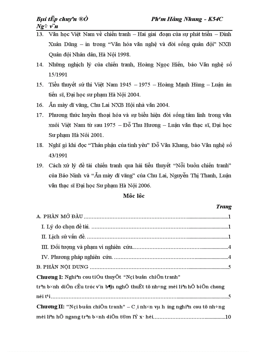 image for page Nghiên cứu tiểu thuyết Nỗi buồn chiến tranh n thức lại