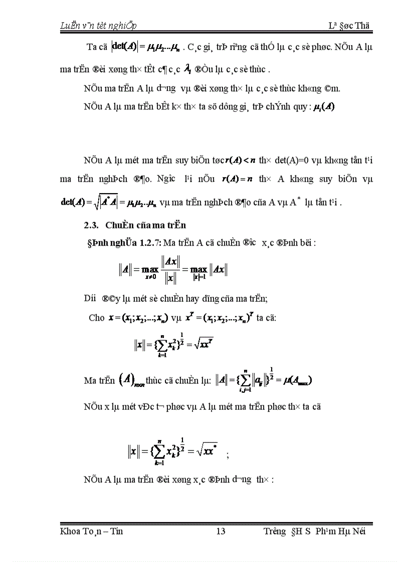 image for page Phương Pháp Hiệu Chỉnh Giải Bài Toán Đặt Không Chỉnh