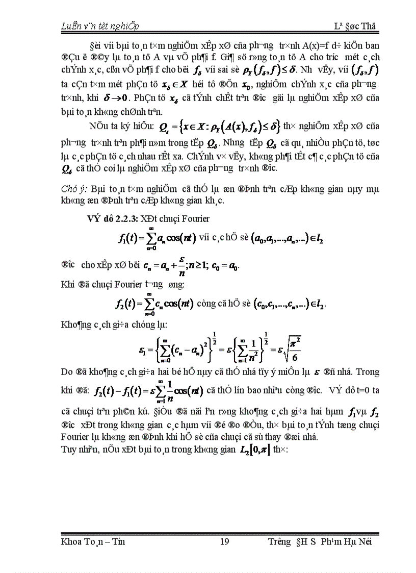 image for page Phương Pháp Hiệu Chỉnh Giải Bài Toán Đặt Không Chỉnh