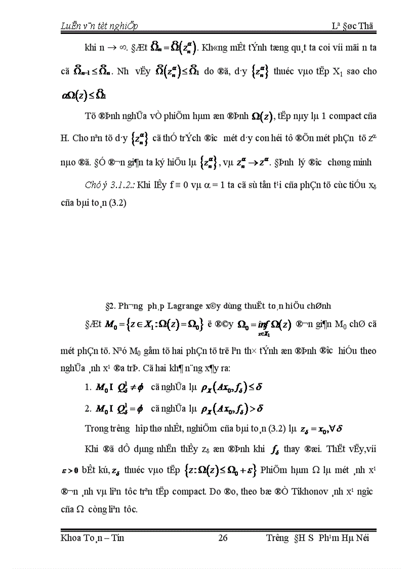 image for page Phương Pháp Hiệu Chỉnh Giải Bài Toán Đặt Không Chỉnh