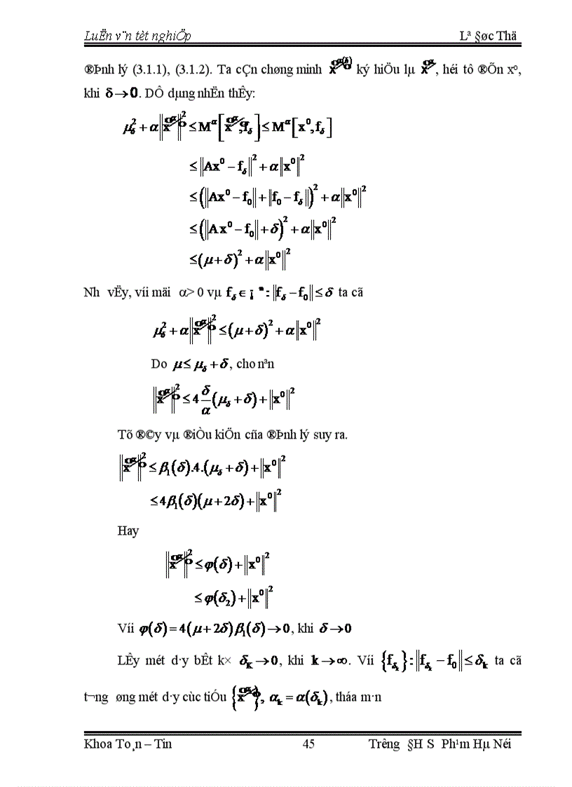 image for page Phương Pháp Hiệu Chỉnh Giải Bài Toán Đặt Không Chỉnh