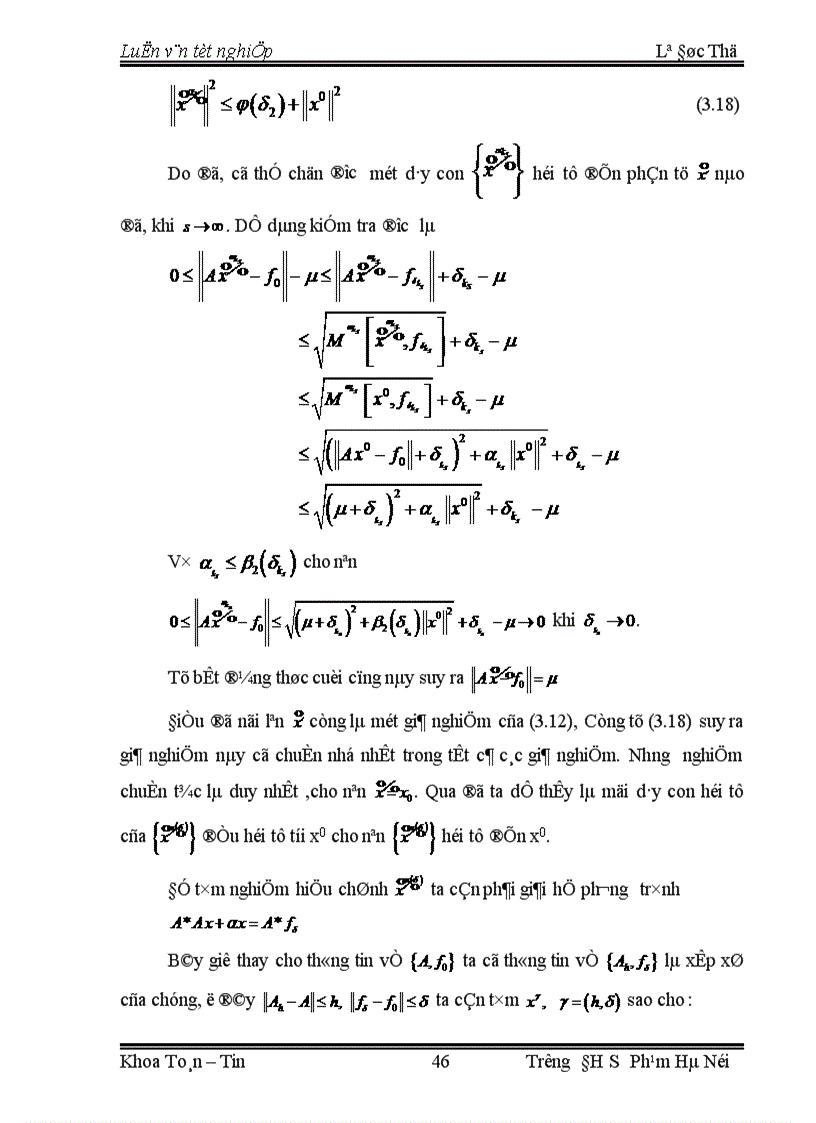 image for page Phương Pháp Hiệu Chỉnh Giải Bài Toán Đặt Không Chỉnh
