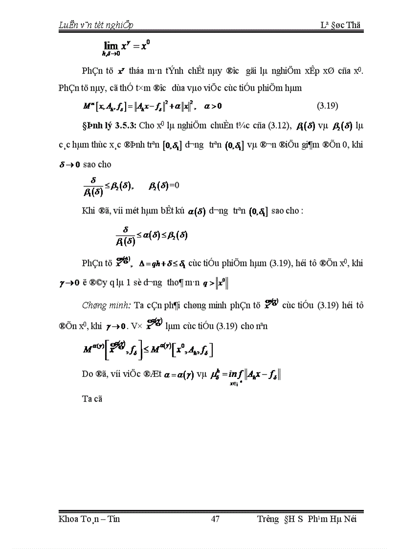 image for page Phương Pháp Hiệu Chỉnh Giải Bài Toán Đặt Không Chỉnh