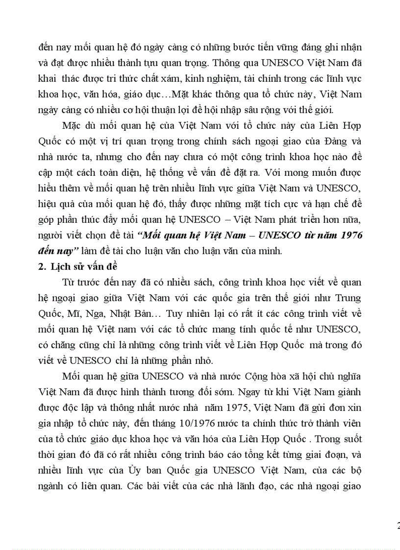 image for page Mối quan hệ Việt Nam UNESCO từ năm 1976 đến nay