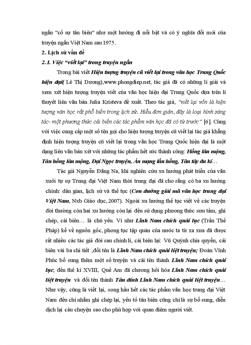 image for page Vài nét về nghệ thuật của xu hướng cố sự tân biên trong truyện ngắn Việt Nam sau 1975