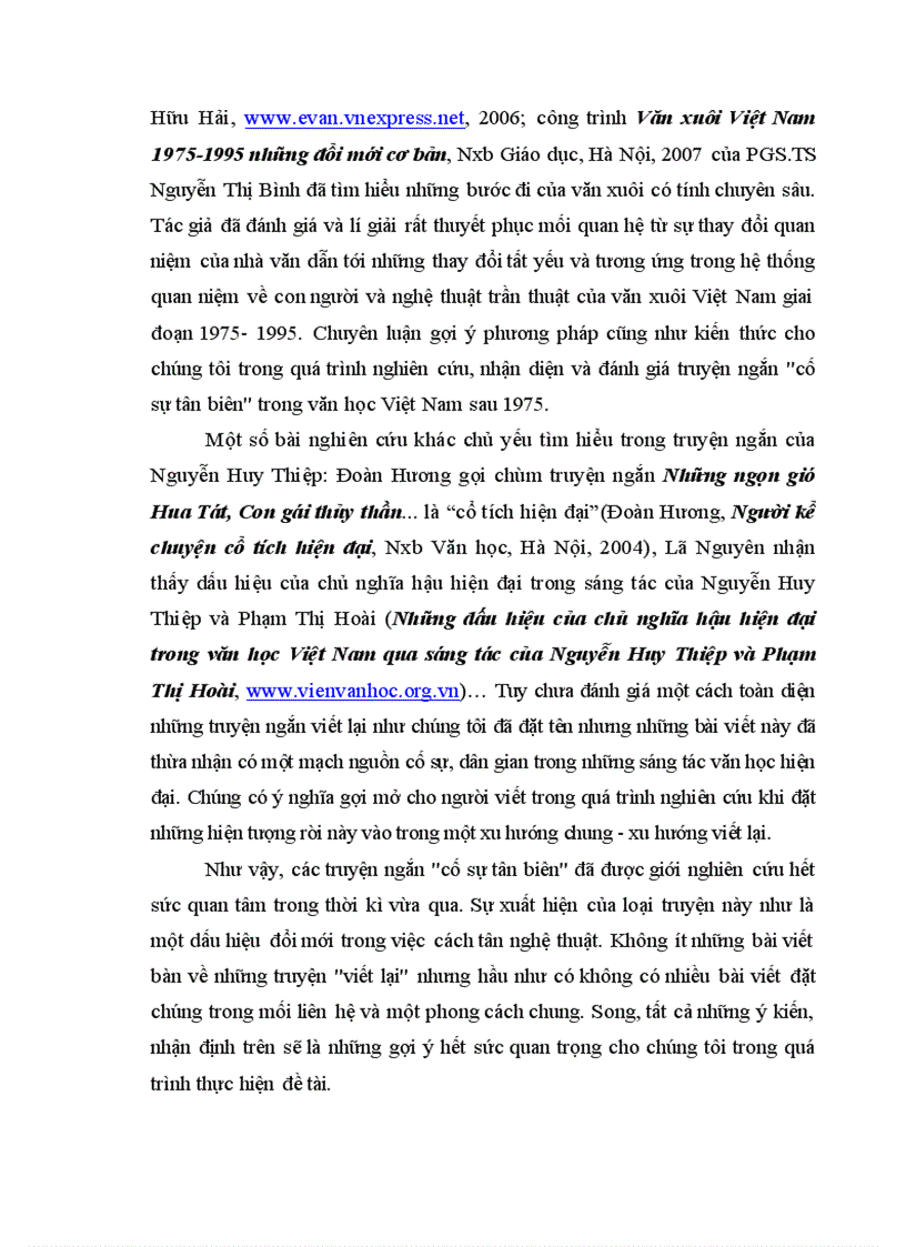 image for page Vài nét về nghệ thuật của xu hướng cố sự tân biên trong truyện ngắn Việt Nam sau 1975