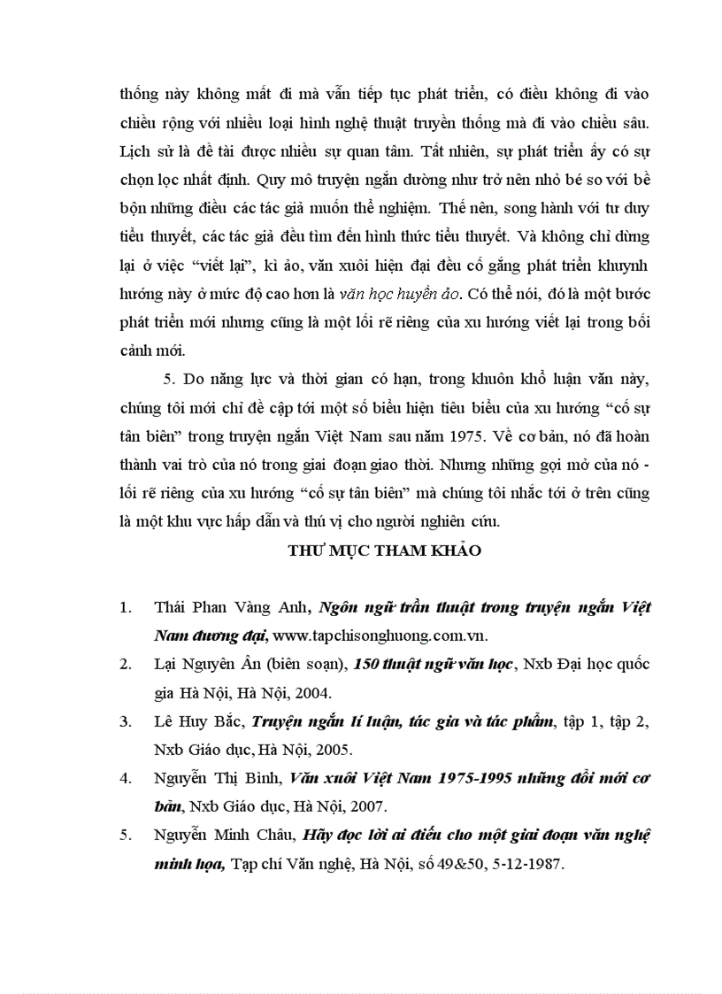 image for page Vài nét về nghệ thuật của xu hướng cố sự tân biên trong truyện ngắn Việt Nam sau 1975