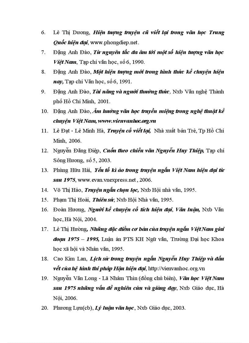 image for page Vài nét về nghệ thuật của xu hướng cố sự tân biên trong truyện ngắn Việt Nam sau 1975