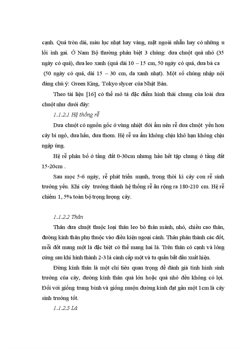 image for page Động thái một số chỉ tiêu sinh li hóa sinh theo tiến trình phát triển của quả dưa chuột Cucumis sativus L tại Sóc Sơn Hà Nội