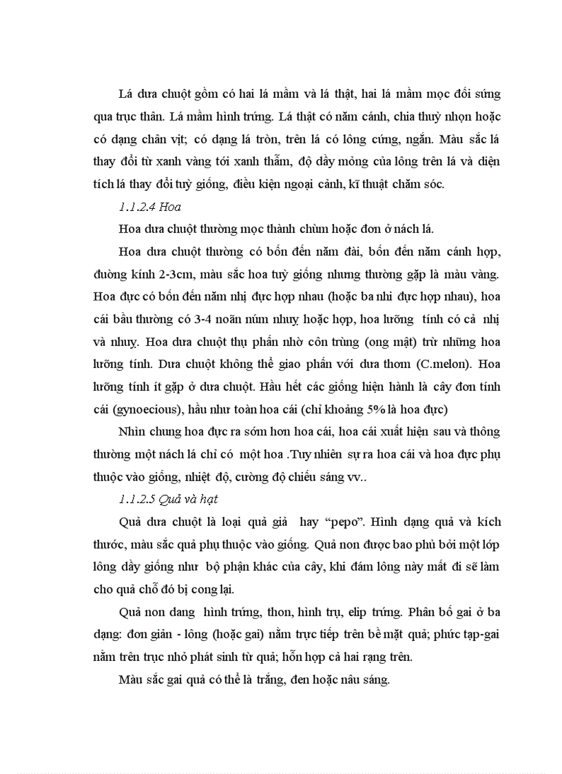 image for page Động thái một số chỉ tiêu sinh li hóa sinh theo tiến trình phát triển của quả dưa chuột Cucumis sativus L tại Sóc Sơn Hà Nội