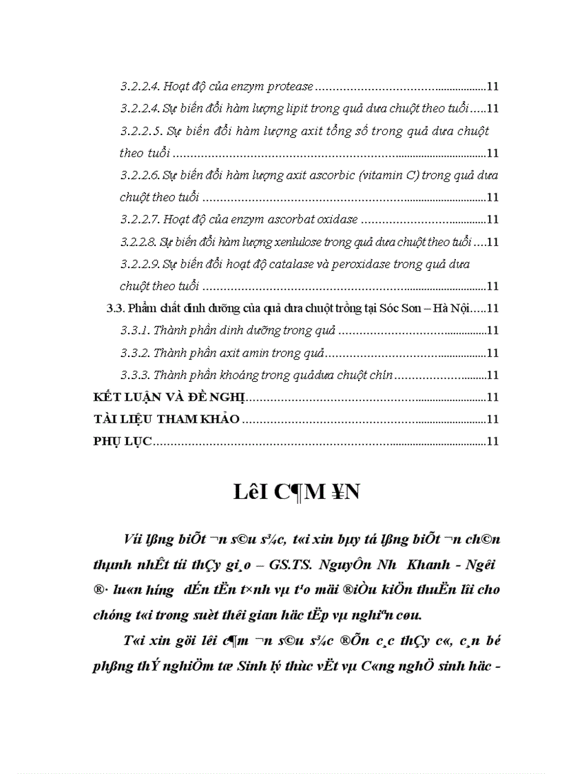 image for page Động thái một số chỉ tiêu sinh li hóa sinh theo tiến trình phát triển của quả dưa chuột Cucumis sativus L tại Sóc Sơn Hà Nội