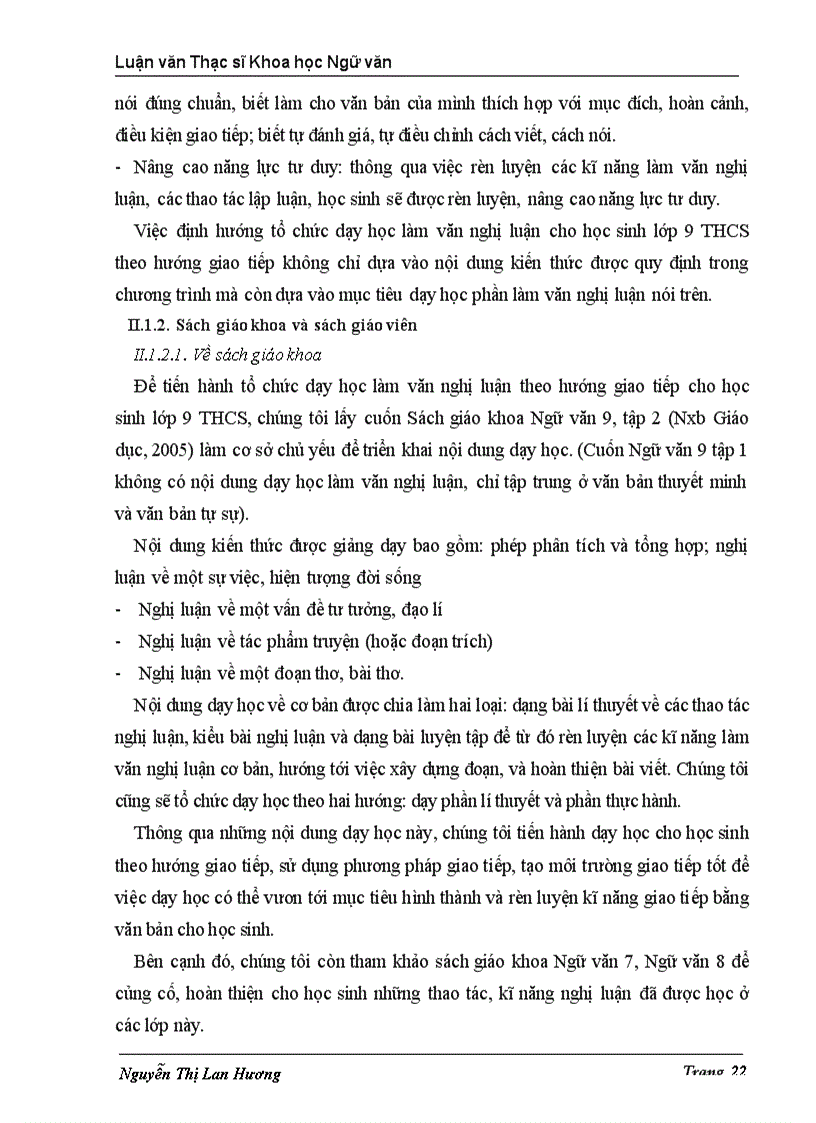 image for page Dạy học làm văn nghị luận cho học sinh lớp 9 THCS theo hướng giao tiếp