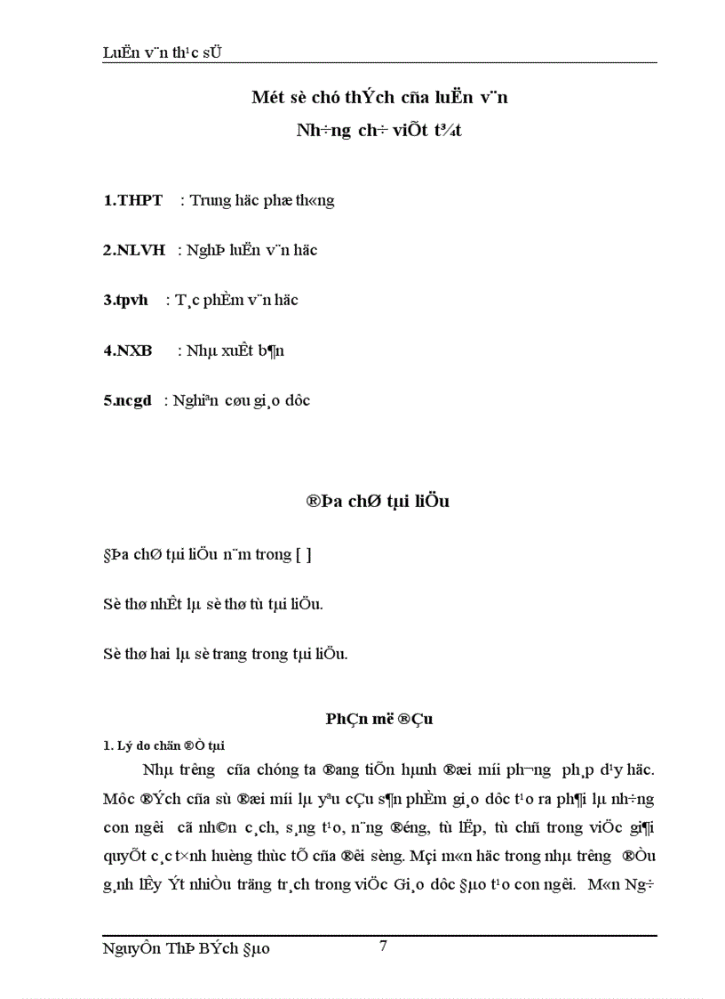 image for page Những biện pháp phát triển năng lực vận dụng kiến thức văn học của học sinh vào làm văn nghị luận văn học ở trường THPT