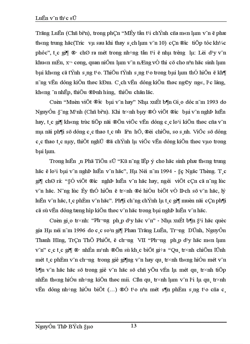 image for page Những biện pháp phát triển năng lực vận dụng kiến thức văn học của học sinh vào làm văn nghị luận văn học ở trường THPT