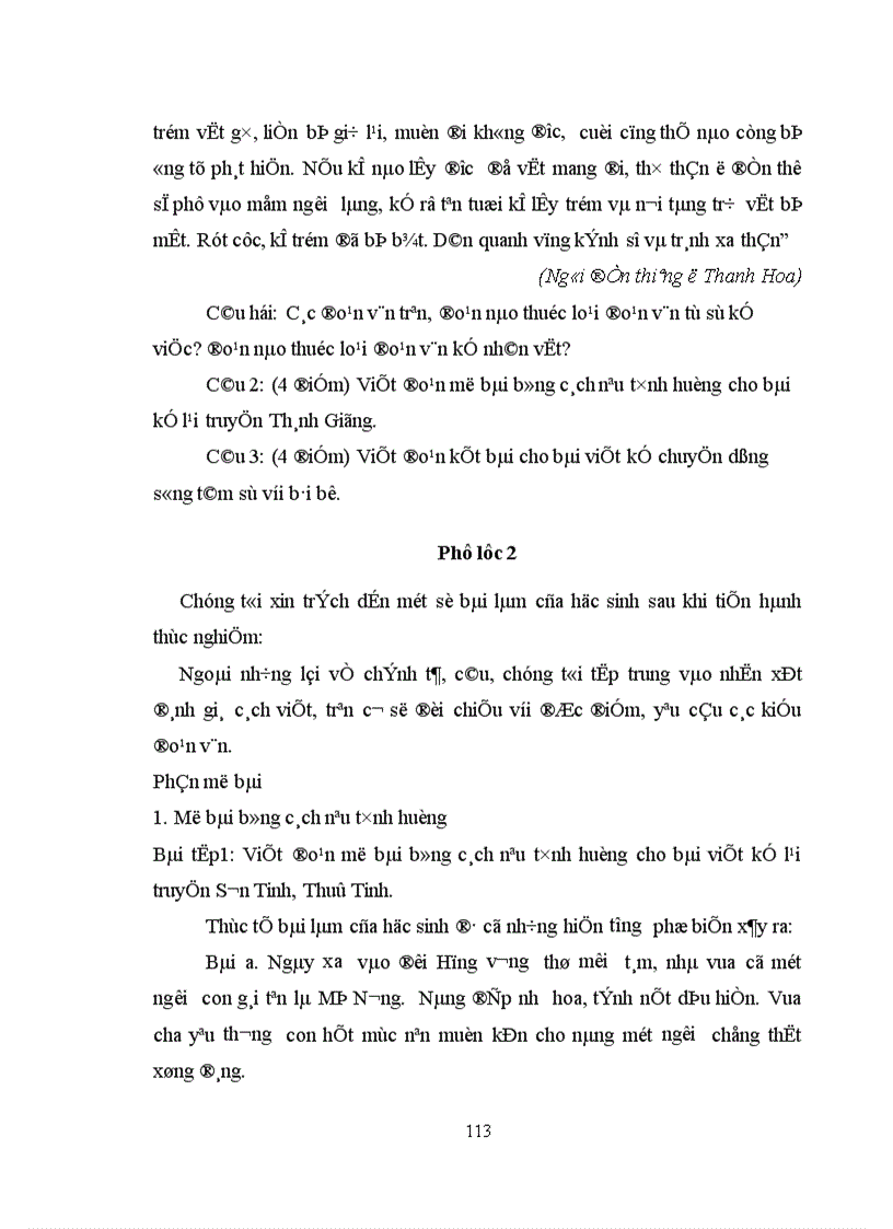 image for page Rèn luyện kỹ năng viết đoạn văn tự sự trong quá trình dạy văn bản tự sự cho học sinh lớp 6 Trung học cơ sở