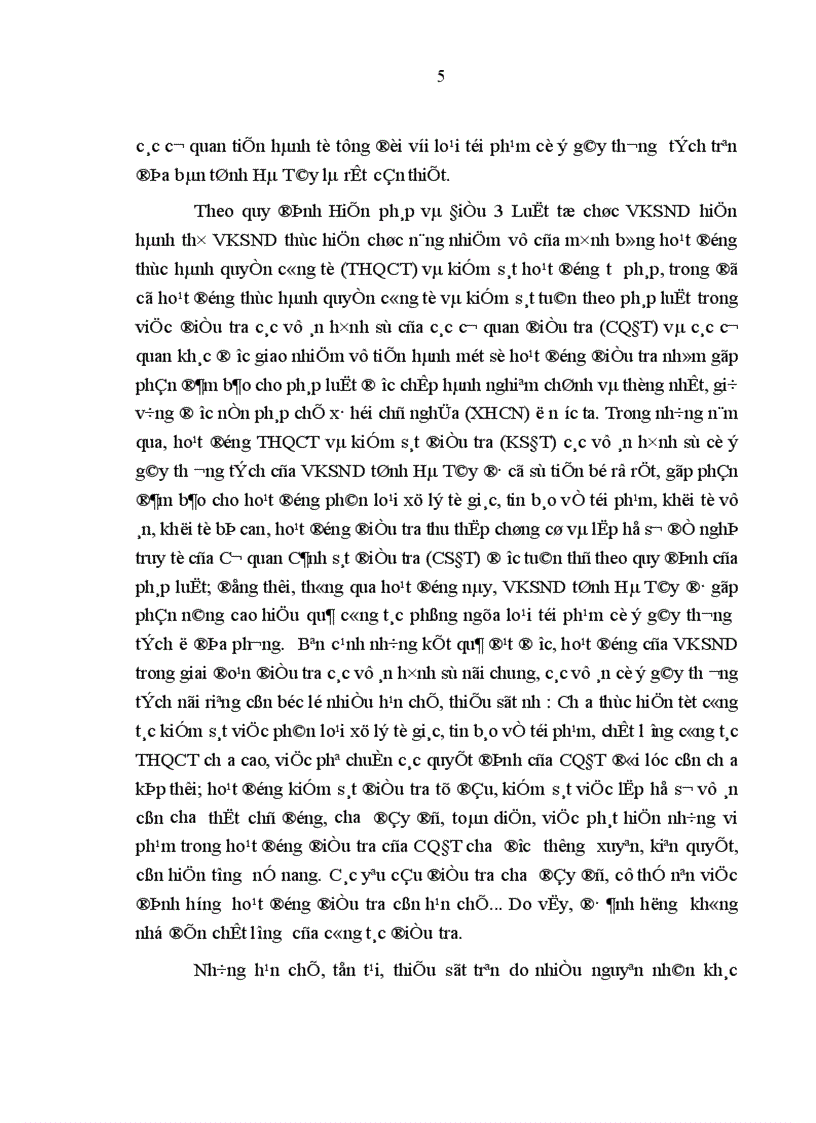 image for page Hoạt động của Viện kiểm sát nhân dân trong giai đoạn điều tra các vụ án cố ý gây thương tích trên địa bàn tỉnh Hà Tây