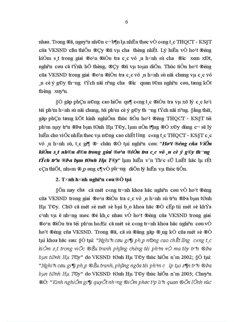 image for page Hoạt động của Viện kiểm sát nhân dân trong giai đoạn điều tra các vụ án cố ý gây thương tích trên địa bàn tỉnh Hà Tây