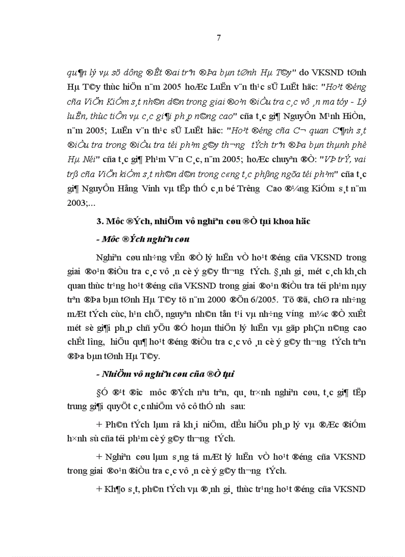 image for page Hoạt động của Viện kiểm sát nhân dân trong giai đoạn điều tra các vụ án cố ý gây thương tích trên địa bàn tỉnh Hà Tây